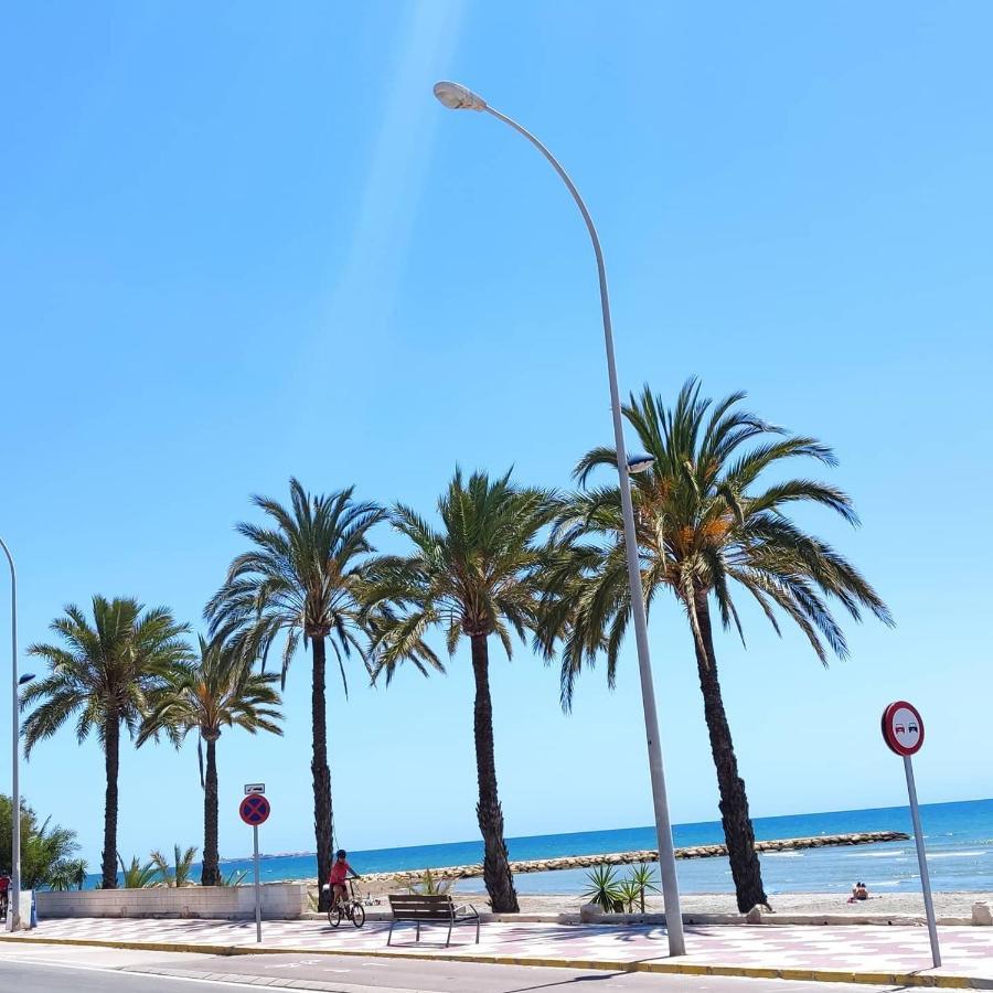 Ferienwohnung Beautiful Flat With Sea View And Sound Of The Surf Santa Pola Exterior foto